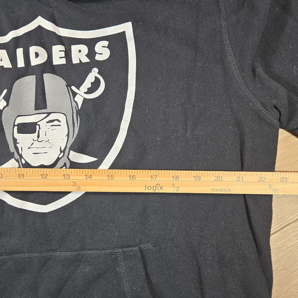 Oakland Raiders 47 Brand Hoodie Men XL Black Big Shield Logo NFL Las Vegas - Picture 7 of 10